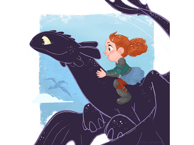 The work is based on the cartoon "How to train a dragon". art commission book cover illustration brand character cartoon character character development children illustration childrenillustratorsart childrensbooks illustration stylized