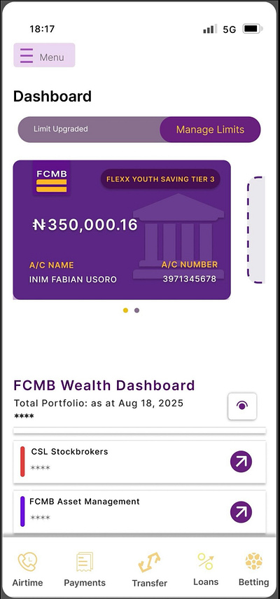 Banking App ui ux