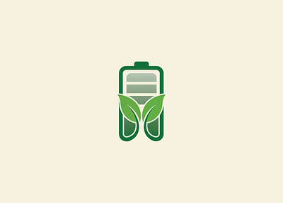 battery with leaves logo battery beat logo best logo brand identity branding eco environment green illustration leaf logo logos technology