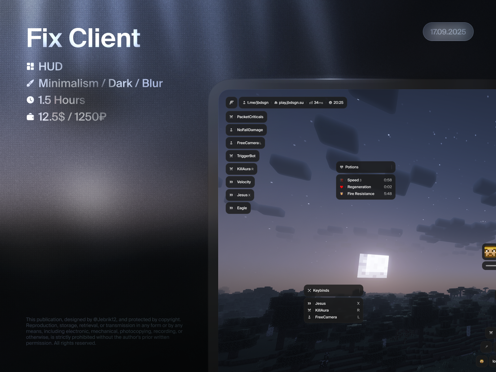 Fix Client cheat game hack hud minecraft ui uiux uix ux