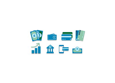 Daily UI 55 - Icon Set dailyui dailyuichallenge finance icon collection icon design icon set icons ui uiux design