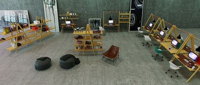Office design render 3d modelling rendering