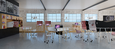 Office design render 3d modelling rendering