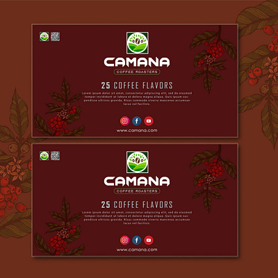 Cover Banner Design Camana Coffee Roasters branding design graphic design illustration logo typography vector