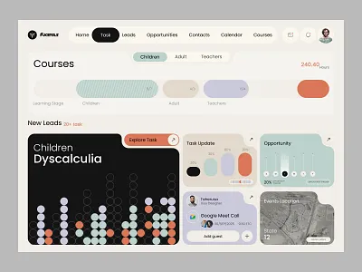 SaaS Software UI/UX - CRM crm dashboard education saas software software task management teacher uiux web design website