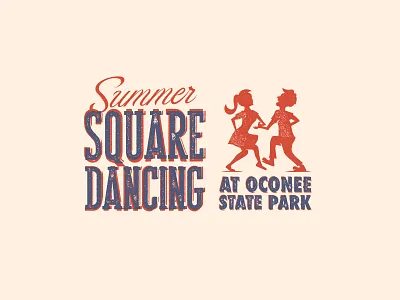Square Dancing dance design illustration lettering letterpress texture type typography vector
