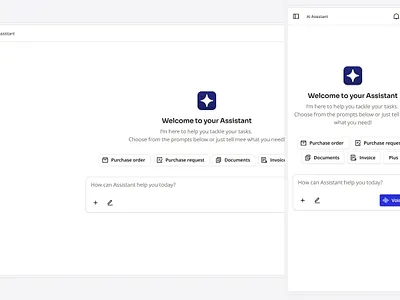 AI Home ai assistant conversation conversational dashboard saas ui ux