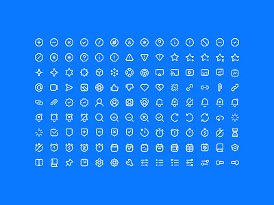Outline Icon Set - Lookscout Design System clean design icon set icons layout lookscout outline ui user interface ux