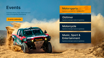 Section Design – Car Racing Website ui