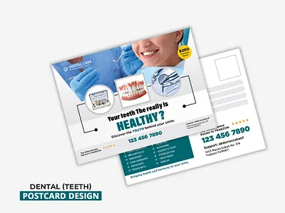 Minimalist Dental (Toth) Postcard design custom design dental all item design printing design social media design unique concept