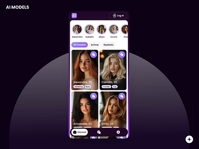 AI App Design | App Landing Page | Emotional AI | Relationships ai app design ai assistant ai chat app ai interaction ai landing page ai mobile app ai model ai product app animation app design concept app interface conversational ai digital companions landing page design mobile mobile design mobile interface product design relationships ui ux
