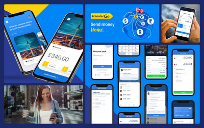 TransferGo - International money transfer mobile app app design fintech mobile money remittance ui ux