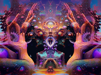 Morphogenetic Cognition abstract animation color colorful dimensions forms futuristic geometric gradient graphic design illustration imagination meditation motion graphics pattern print psychedelic shading shapes vibrant