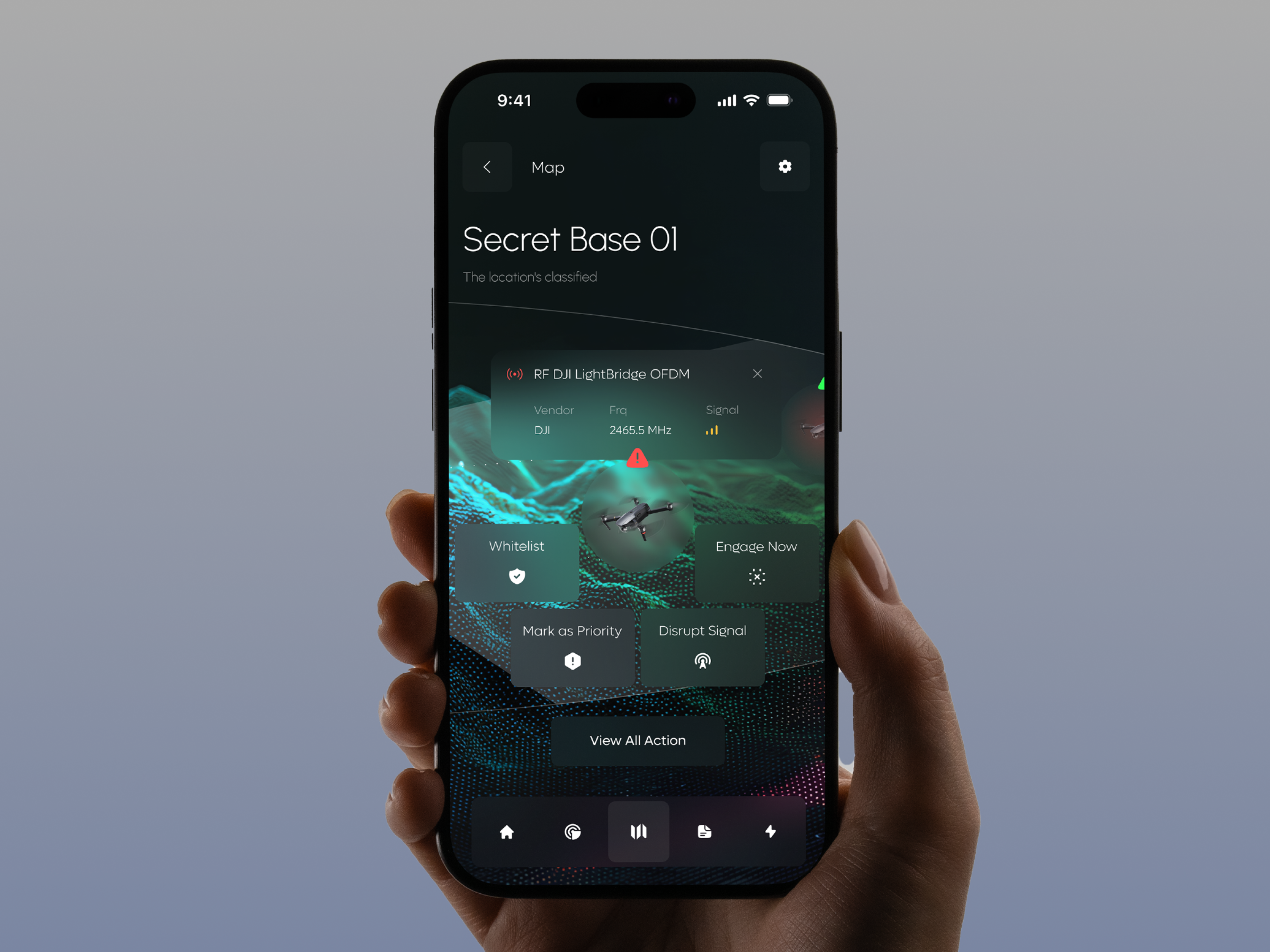 DroneShield - Drone Defense SaaS Dashboard ai app app design b2b business crm dashboard defense design detection drone interface map mission mobile app operations product saas software ui