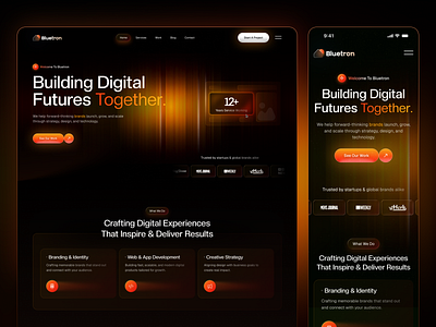 Digital Agency Landing Page agency website animation app design application business colorful company website corporate creative agency dark mode digital agency landing page marketing website modern sass ui ux web app web design webflow