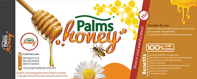 Palms Honey bee branding downsign graphic design honey motion graphics packaging palms honey product yellow