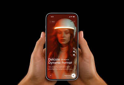 Elunor — AI-powered Photo Generator 2025 ai app concept graphic design mobile ui ux.ui