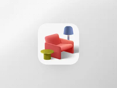 DecoLab Icon app app store armchair deco design icon icon design illustration interior lab lamp
