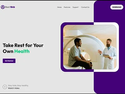 DocWeb Landing Page logo medical web ui ux web website