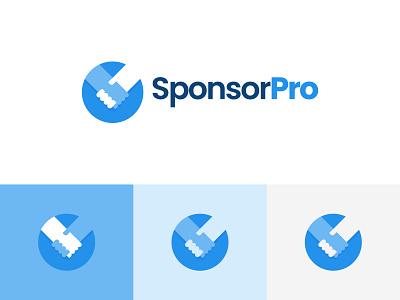 SponsorPro- Digital Marketplace Logo brand design brand identity branding design digital marketplace handshake logo marketplace logo minimal modern logo sponsor