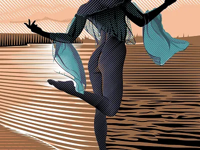 Lake Dancer art design digitalart digitalillustration graphicart graphicdesign illustration illustrator ipad nude nudeart vector