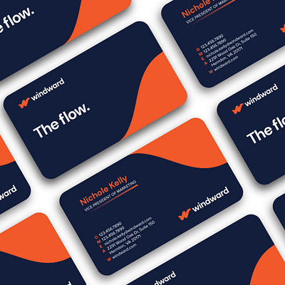 The flow. branding business card business cards carte de visite design digital business card graphic design logo motion graphics premium business card trendy business card typography vector visitenkarte визитная карточка