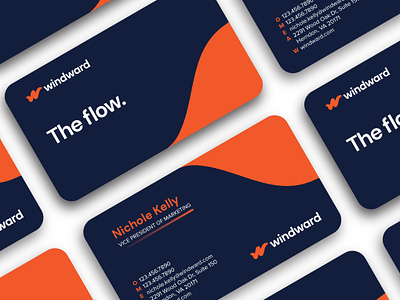 The flow. branding business card business cards carte de visite design digital business card graphic design logo motion graphics premium business card trendy business card typography vector visitenkarte визитная карточка