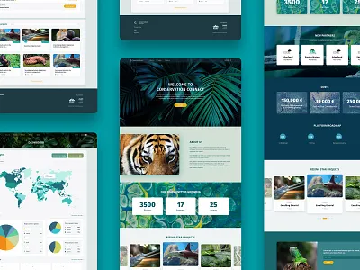 Landing site design for a nature conservation ngo branding landing page landing page design ui user interface uxui visual identity