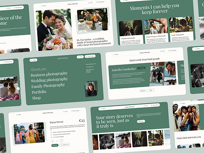 Photographer Portfolio Website UI design elegant green design landing page photographer website portfolio ui ux website portfolio