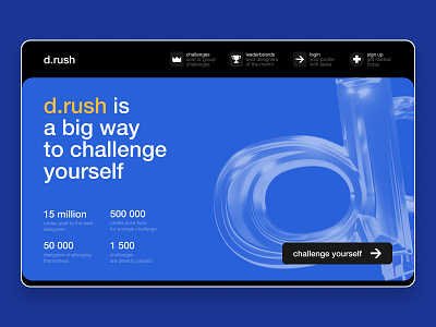 d.rush challenge design illustration logo product rozov service ui wnbl