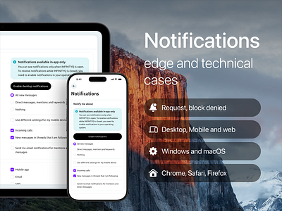Notifications. Edge and technical cases corner cases edge cases notification notifications notify product design settings thechnical cases ui ux