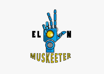 ELON MUSKEETER LOGO branding design graphic design illustration logo logo design startup ui ux vector