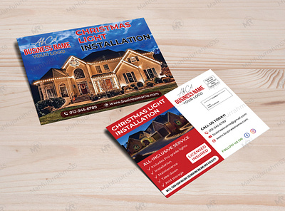 Christmas Light Installation Postcard Design
