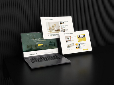 Interior Design Landing Page architecture clean decor furniture graphic design home design homedecor homepage interior architecture interior design interiors landing page living room minimalist ui ui design uiux web design website website design