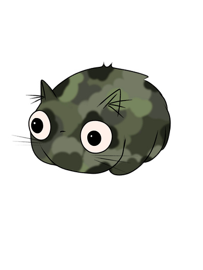 Zoned Out Camo Cat branding graphic design logo