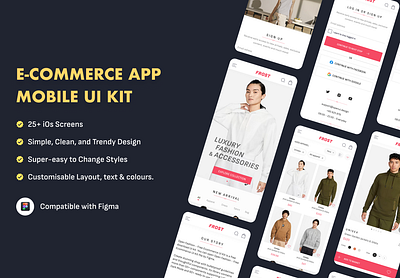 E-Commerce App UI Kit app branding design design system dribbble best shot graphic design illustration ui ux