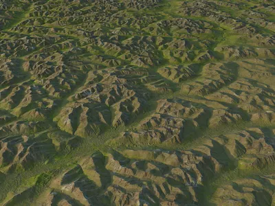 Gates of Artic - large scale 3D terrain map large scale