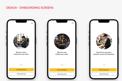 SmartQ Onboarding Screens design figma food mobile onboarding product design ui ux