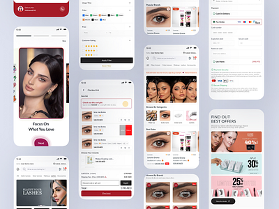Luméa Beauty Mobile App UI Design beauty app figma lense app mobile app ui ui ux uidesign