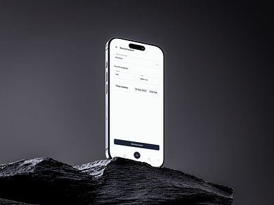 Record event app interface app prototype clean design dark mode ui data visualization digital design event recording event tracking fitness app design interaction design minimalist design mobile app design mobile app ui mobile ui modern ui progress tracker running tracker user experience user interface uxui design