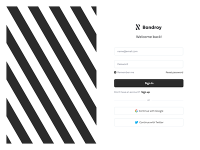 Login page black bw login login page monochromatic monochrome sign in sign up ui ui design uidesign user experience user interface ux ux design web webdesign website