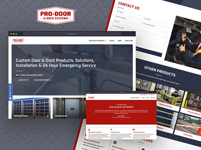 Pro-Door & Dock systems - New Website Design & Build ui design uiux ux design web design web development