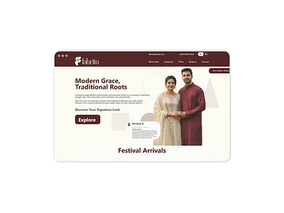 Fabrito Landing Page Redesign – Blending modern elegance adobe brand branding clothing fashion figma home homepage landing page ui ux xd