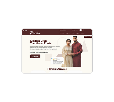 Fabrito Landing Page Redesign – Blending modern elegance adobe brand branding clothing fashion figma home homepage landing page ui ux xd