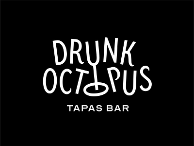 Drunk Octopus bar branding brandmark logo logodesign logotype octopus pub storozhevantosha vine