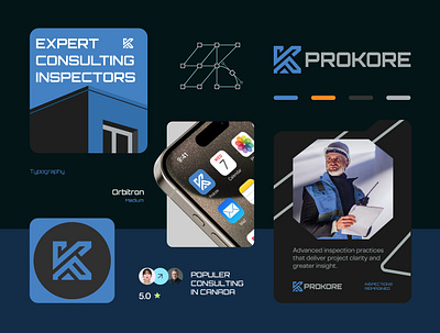 PROKORE – Brand Identity Design brand identity branding consulting corporate design design system geometric logo graphic design logo logo design minimal modern professional design top logo typography visual identity
