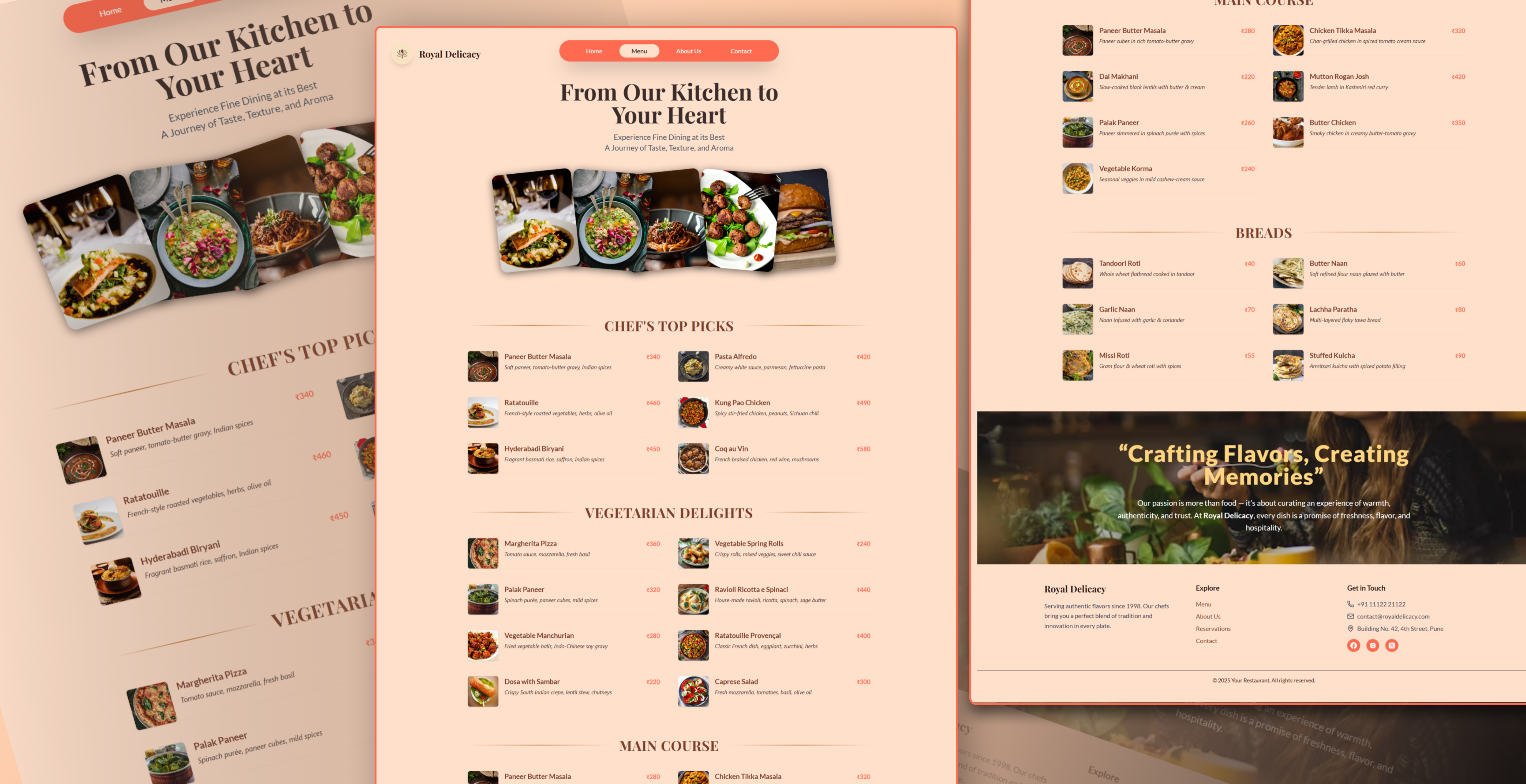Restaurant Menu UI designs, themes, templates and downloadable graphic ...