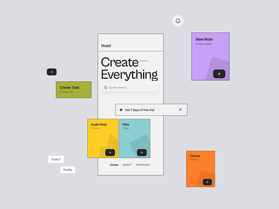 Hustl creative workspace app android design animation app app design application design best mobile app design cleanui creativeapp design graphic design illustration ios minimaldesign mobile mobile app design most popular app design typographydesign ui ux workspaceapp