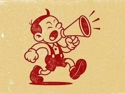 Personal work - 1930s style cartoon character 1930 cartoon style branding cartoon cartoon retro cartoon vintage character design hand draw illustration logo mascot max fleischer no ai rubber hose t shirt