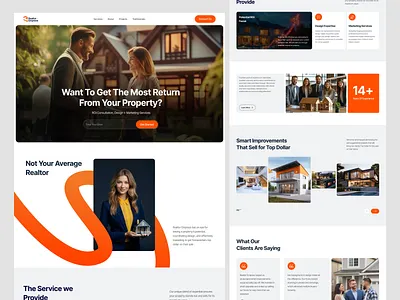 Realtor Landing Page Design agent app branding broker design graphic design illustration logo minimal real estate real estate broker real estate realtor realesate agency realtor ui ux